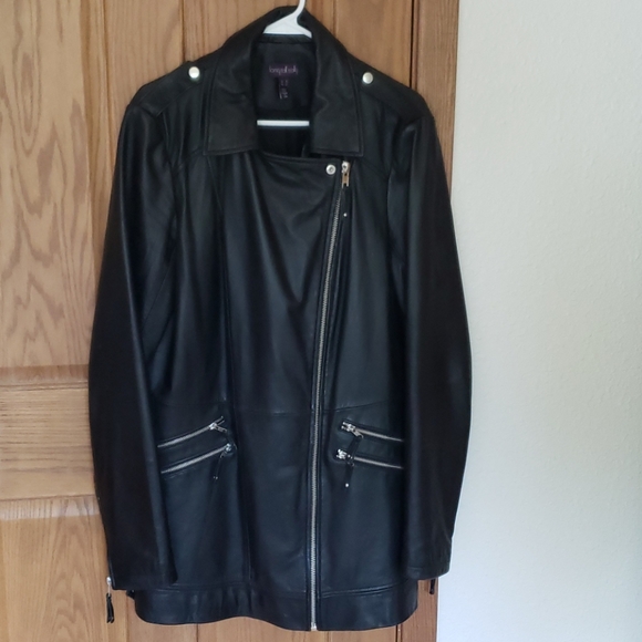 long tall sally Jackets & Blazers - Long Tall Sally Long Line Leather Jacket